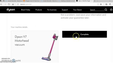 dyson product registration